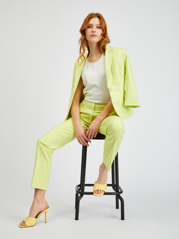 Orsay Světle zelené dámské kalhoty ORSAY