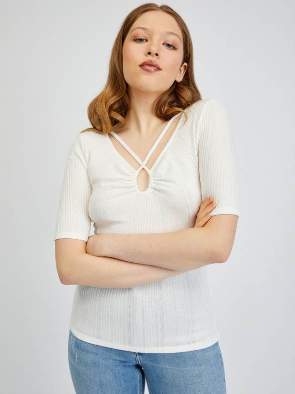 Orsay Bílé dámské tričko ORSAY