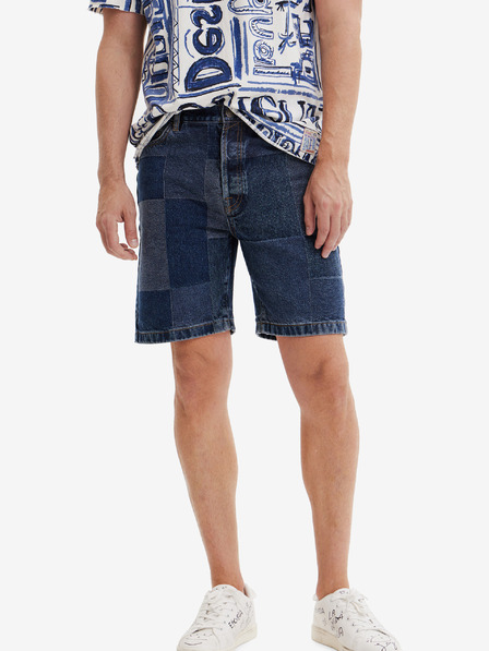 Desigual Tmavě modré pánské džínové kraťasy Desigual Fresia