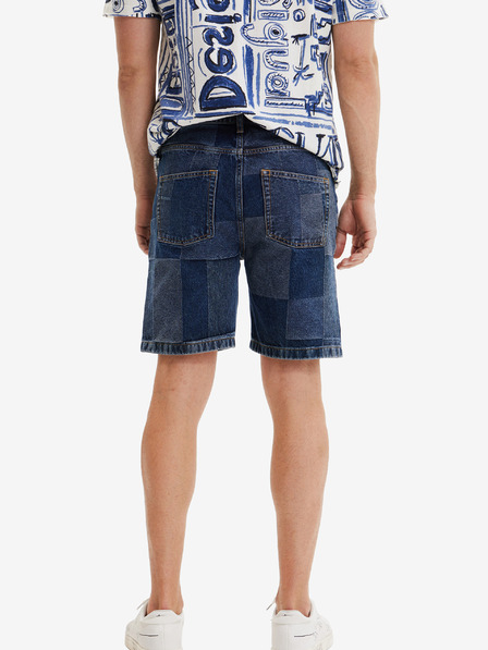 Desigual Tmavě modré pánské džínové kraťasy Desigual Fresia