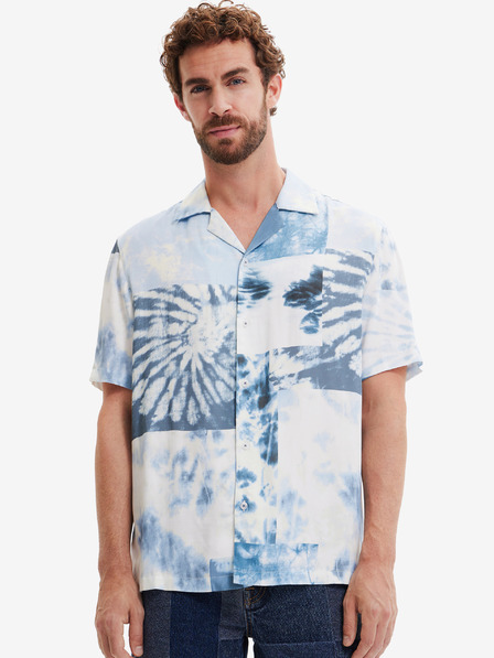 Desigual Bílá pánská vzorovaná košile Desigual Fresia