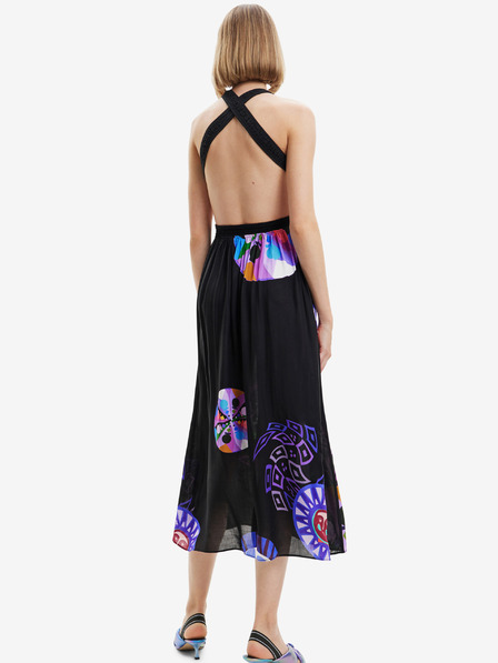 Desigual Černé dámské vzorované šaty Desigual Sandy