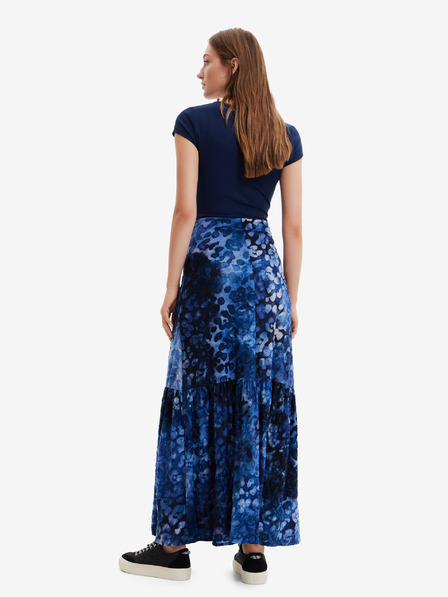 Desigual Tmavě modré dámské žíhané šaty Desigual Brighton