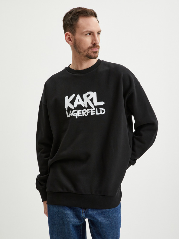 Karl Lagerfeld Černá pánská mikina KARL LAGERFELD