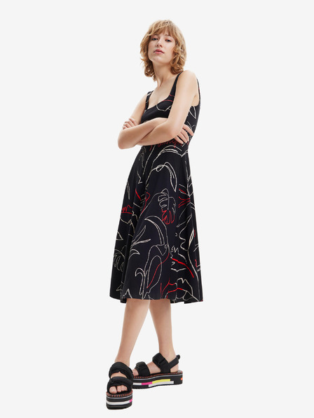 Desigual Černé dámské šaty s potiskem Desigual Cambridge