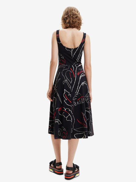 Desigual Černé dámské šaty s potiskem Desigual Cambridge