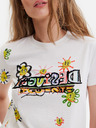 Desigual Bílé dámské tričko s potiskem Desigual Margapepo