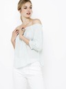 CAMAIEU Mentolová pruhovaná halenka CAMAIEU