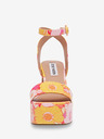 Steve Madden Oranžovo-růžové dámské sandály na podpatku Steve Madden