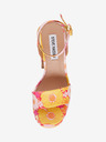 Steve Madden Oranžovo-růžové dámské sandály na podpatku Steve Madden