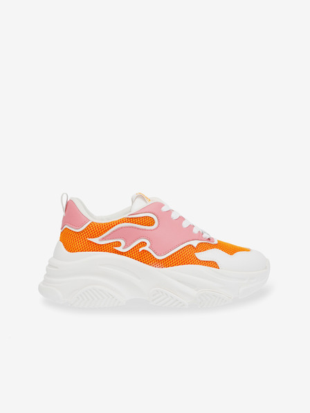 Steve Madden Bílo-oranžové dámské tenisky na platformě Steve Madden
