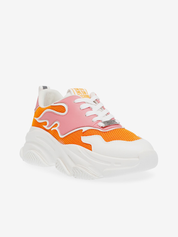 Steve Madden Bílo-oranžové dámské tenisky na platformě Steve Madden