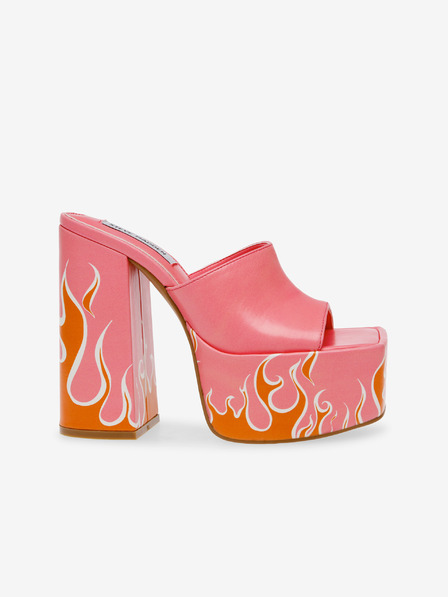 Steve Madden Růžovo-oranžové dámské pantofle na podpatku Steve Madden