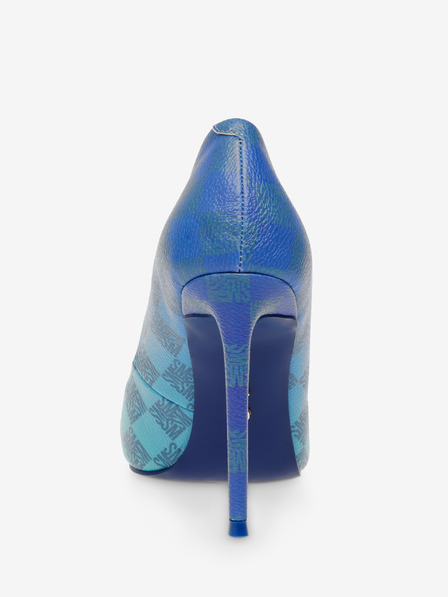Steve Madden Modro-zelené dámské kostkované lodičky Steve Madden