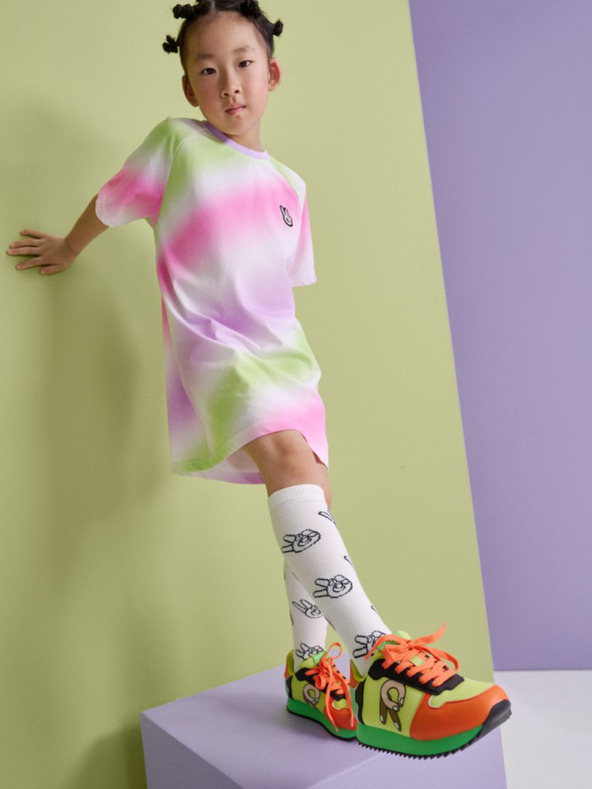 Reima Růžové holčičí batikované šaty Reima