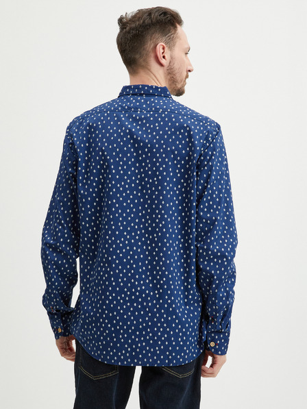 Scotch & Soda Tmavě modrá vzorovaná pánská košile Scotch & Soda