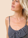 Orsay Tmavě modré pruhované tílko s volánem ORSAY