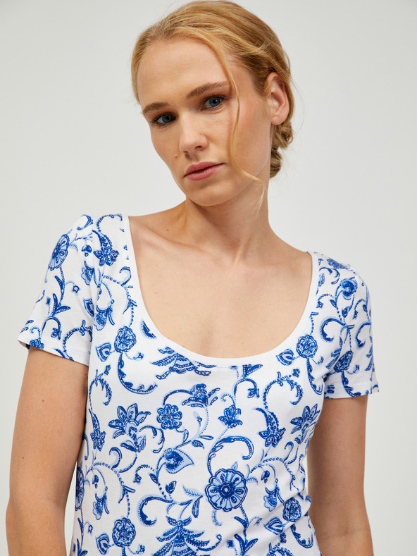Orsay Modro-bílé vzorované tričko ORSAY