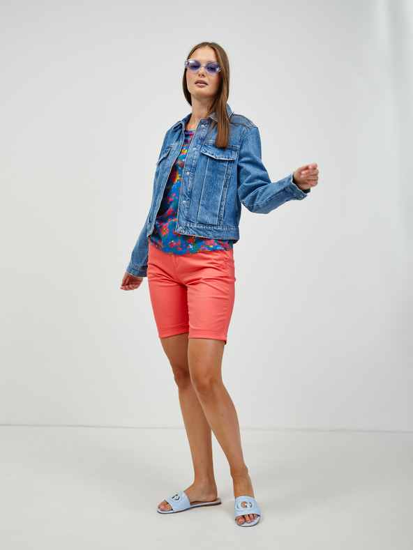 Orsay Červeno-modré květované tričko ORSAY