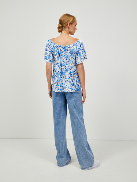 Orsay Bílo-modrá květovaná halenka ORSAY