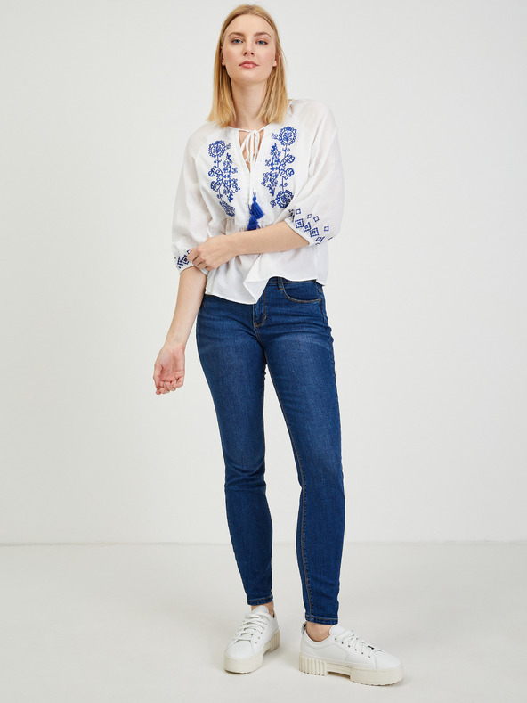 Orsay Bílá květovaná halenka ORSAY