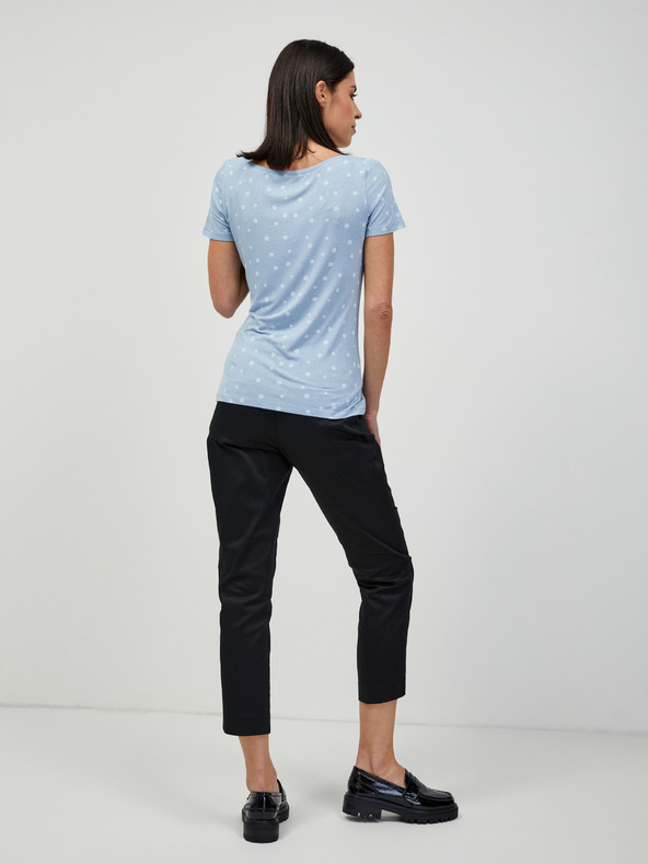 Orsay Světle modré květované tričko ORSAY