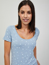 Orsay Světle modré květované tričko ORSAY