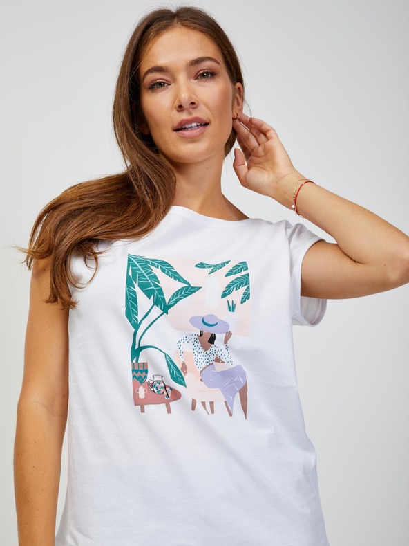 Orsay Bílé dámské tričko ORSAY