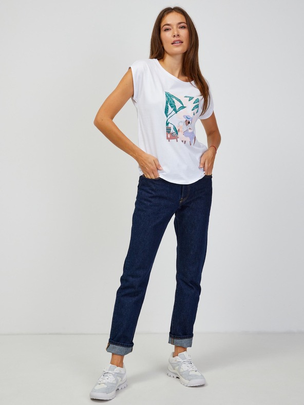 Orsay Bílé dámské tričko ORSAY