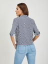 Orsay Bílo-modrá dámská pruhovaná košile s uzlem ORSAY