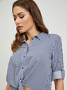 Orsay Bílo-modrá dámská pruhovaná košile s uzlem ORSAY