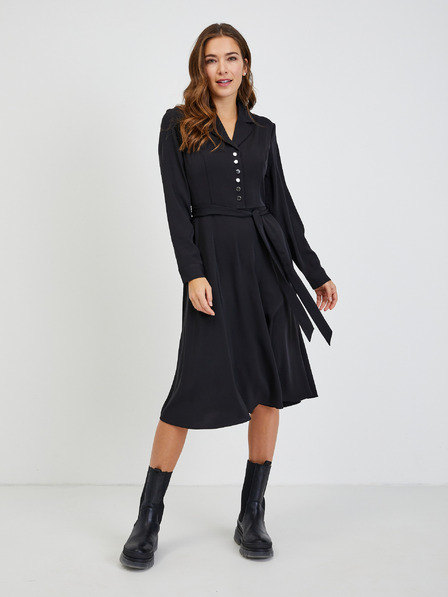 Orsay Černé dámské šaty se zavazováním ORSAY