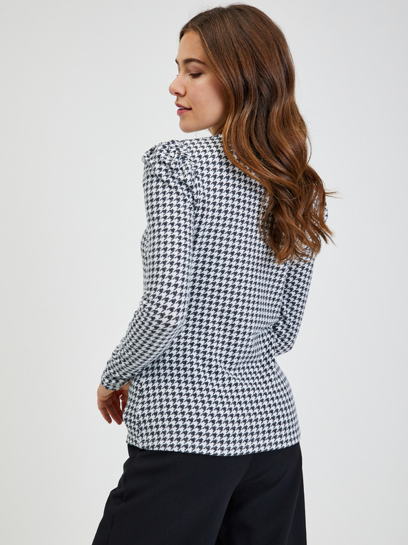 Orsay Černo-bílé dámské vzorované tričko ORSAY