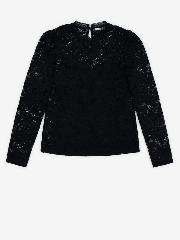 Orsay Černé dámské krajkované tričko ORSAY