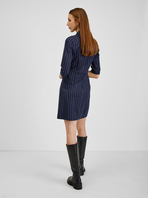 Orsay Tmavě modré dámské pruhované šaty ORSAY