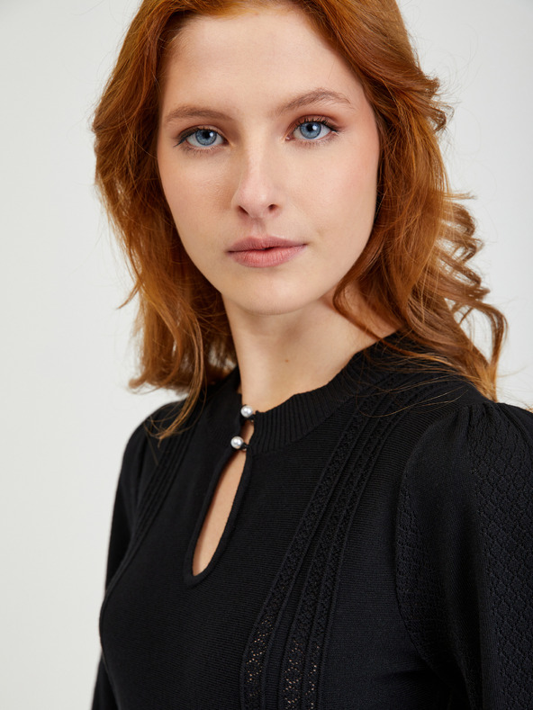 Orsay Černé dámské svetrové šaty ORSAY