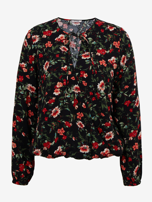 Orsay Červeno-černá dámská květovaná halenka ORSAY