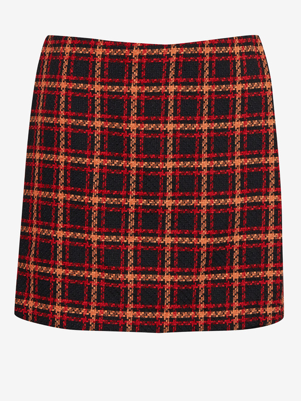 Orsay Červeno-černá dámská kostkovaná sukně ORSAY