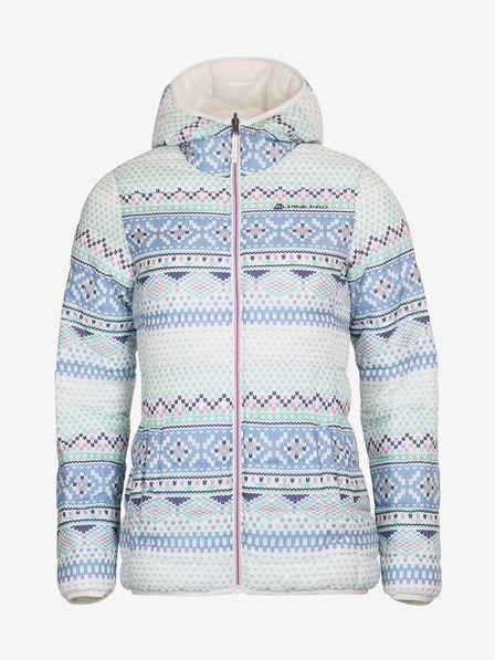 ALPINE PRO Dámská oboustranná bunda hi-therm ALPINE PRO MICHRA bílá