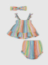 GAP Baby lněný pruhovaný outfit GAP