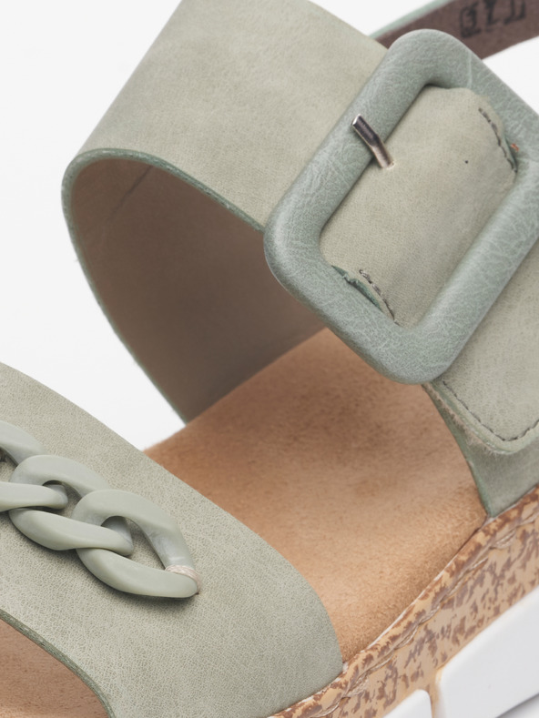 Rieker Khaki dámské sandály na platformě Rieker