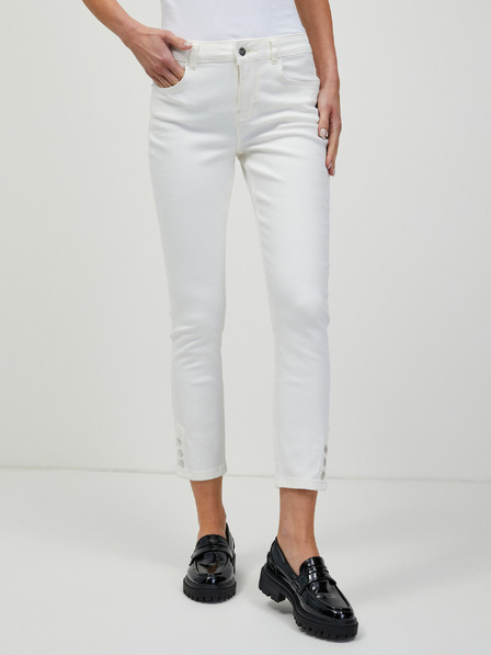 Orsay Bílé zkrácené skinny fit džíny ORSAY