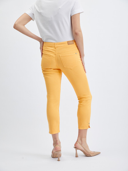 Orsay Oranžové dámské zkrácené skinny fit džíny ORSAY