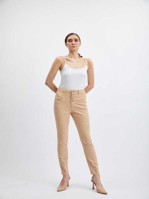 Orsay Béžové dámské skinny fit džíny ORSAY