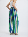Orsay Zeleno-modré dámské pruhované široké kalhoty ORSAY