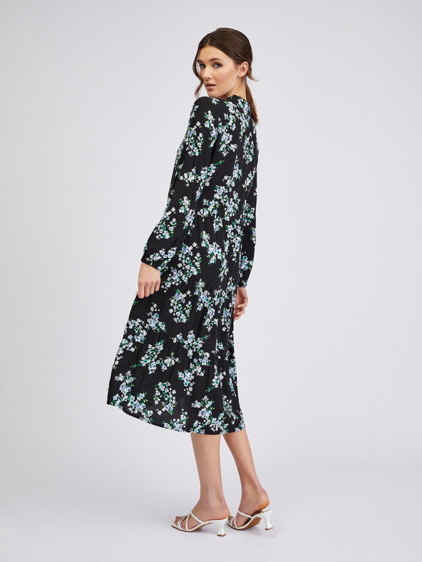 Orsay Černé dámské květované šaty ORSAY
