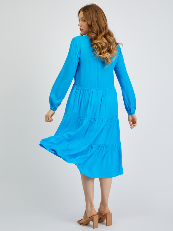 Orsay Modré dámské šaty ORSAY