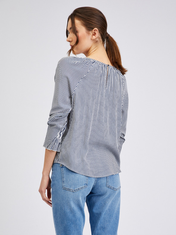 Orsay Tmavě modrá dámská pruhovaná halenka ORSAY