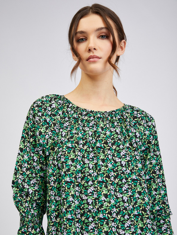 Orsay Zelená dámská vzorovaná halenka ORSAY