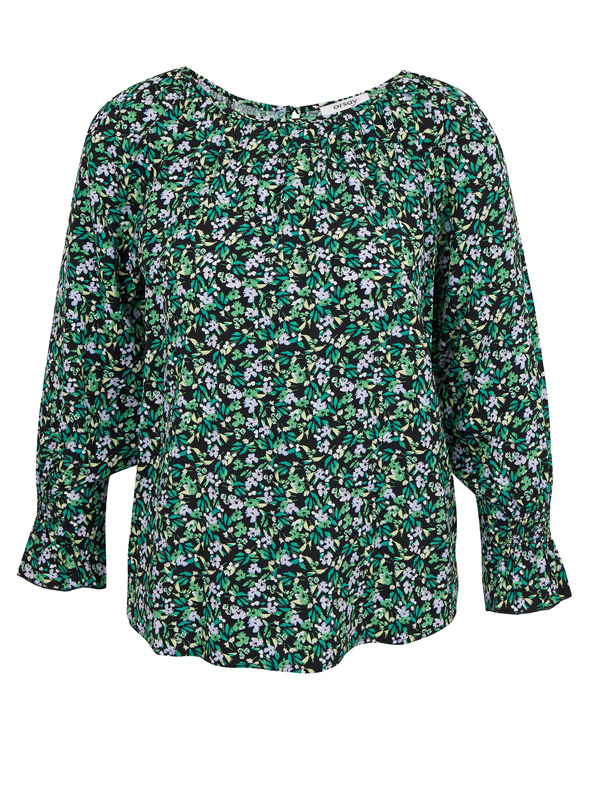 Orsay Zelená dámská vzorovaná halenka ORSAY